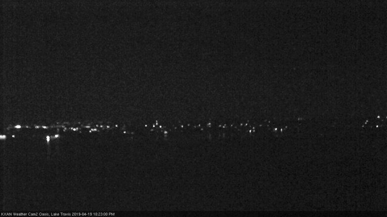 Lake Travis webcam, April 19, 2019 9:25 PM CT