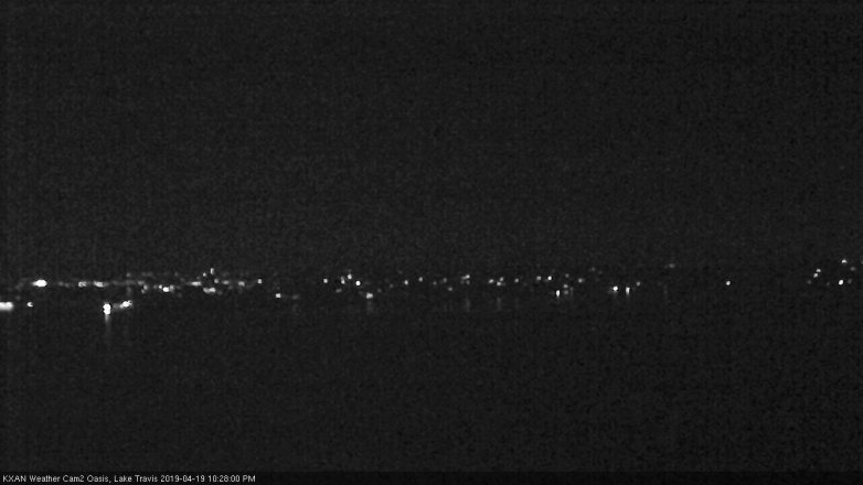 Lake Travis webcam, April 19, 2019 9:30 PM CT