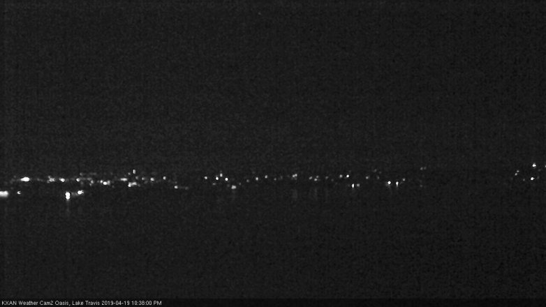 Lake Travis webcam, April 19, 2019 9:40 PM CT