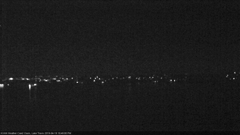 Lake Travis webcam, April 19, 2019 9:50 PM CT