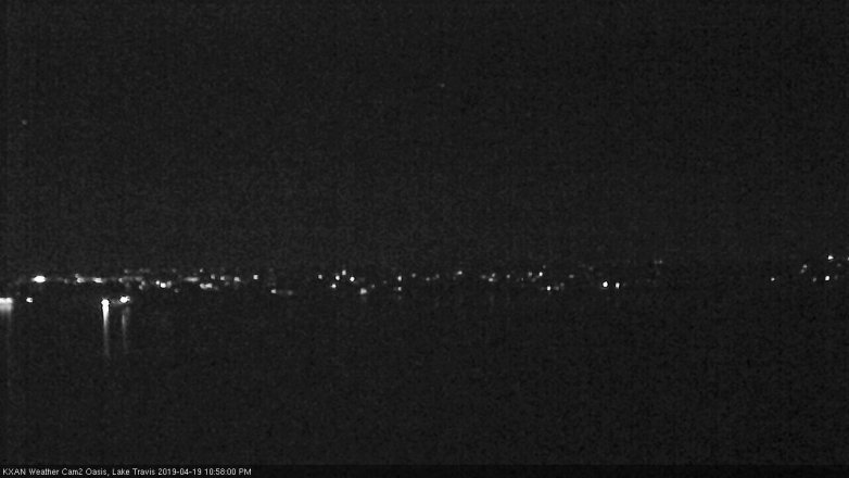 Lake Travis webcam, April 19, 2019 10:00 PM CT