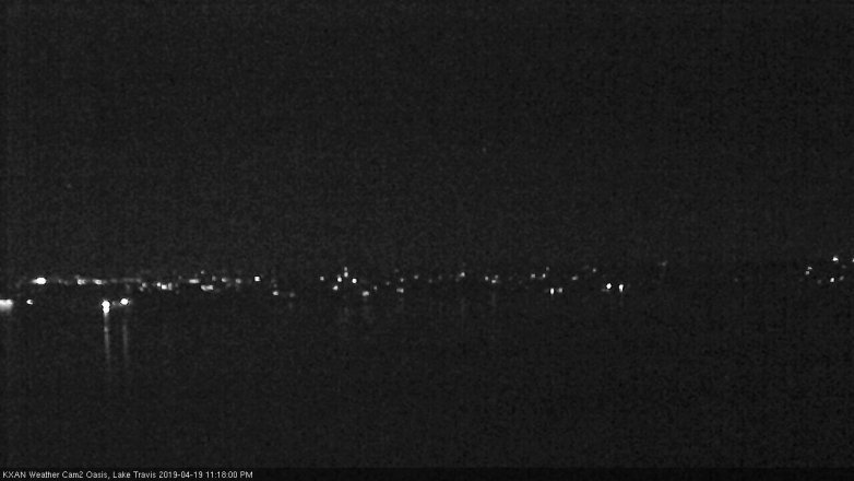 Lake Travis webcam, April 19, 2019 10:20 PM CT