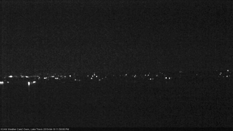 Lake Travis webcam, April 19, 2019 11:00 PM CT