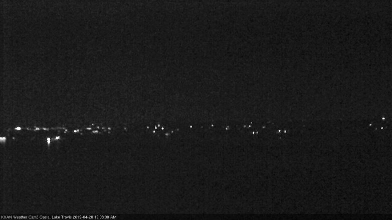 Lake Travis webcam, April 19, 2019 11:10 PM CT