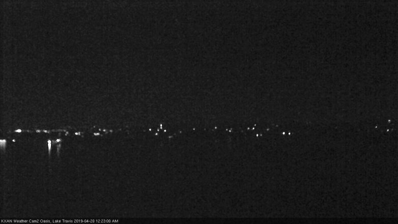 Lake Travis webcam, April 19, 2019 11:25 PM CT