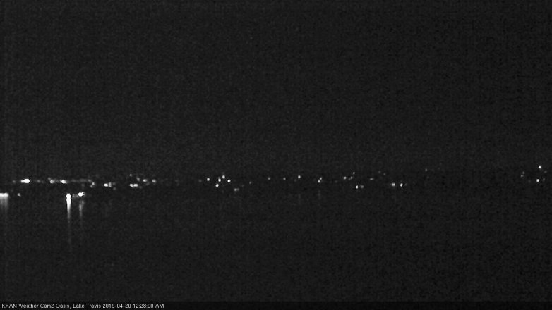 Lake Travis webcam, April 19, 2019 11:30 PM CT