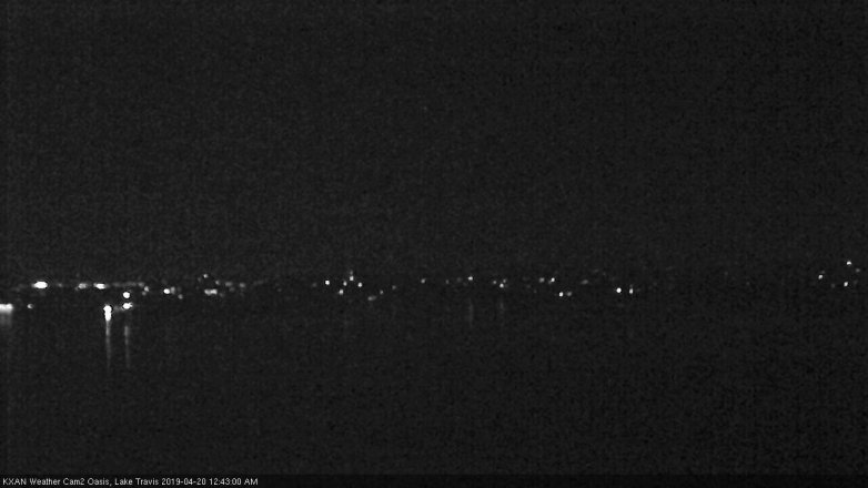 Lake Travis webcam, April 19, 2019 11:45 PM CT