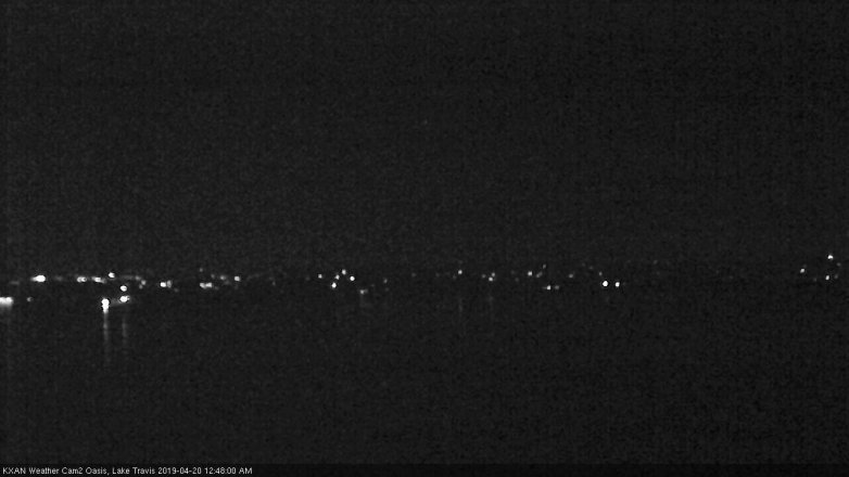 Lake Travis webcam, April 19, 2019 11:50 PM CT
