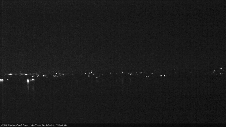 Lake Travis webcam, April 19, 2019 11:55 PM CT