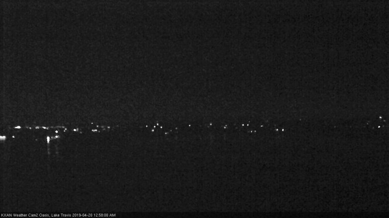 Lake Travis webcam, April 19, 2019 12:00 AM CT