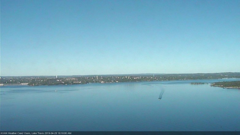 Lake Travis webcam, April 20, 2019 9:20 AM CT