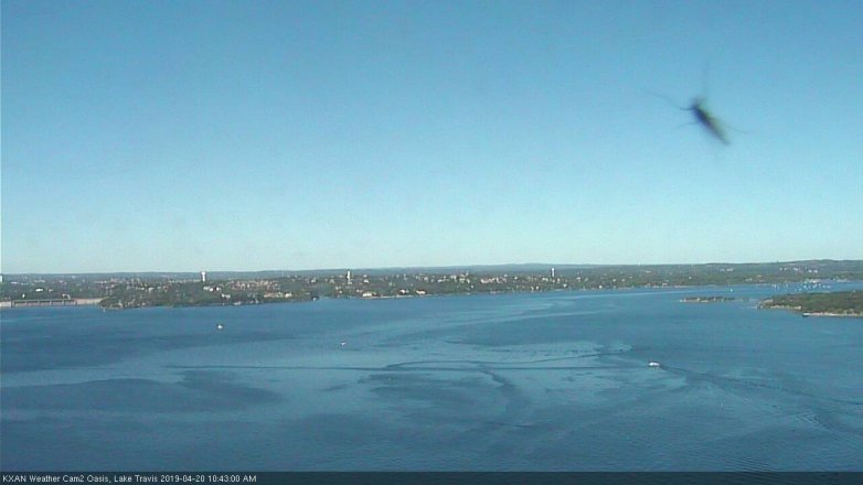Lake Travis webcam, April 20, 2019 9:45 AM CT