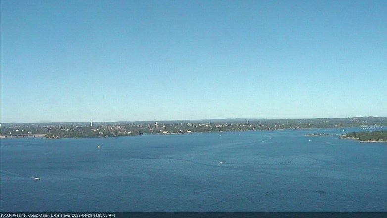 Lake Travis webcam, April 20, 2019 10:05 AM CT