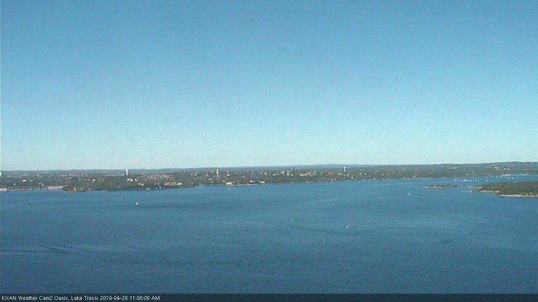 Lake Travis webcam, April 20, 2019 10:10 AM CT