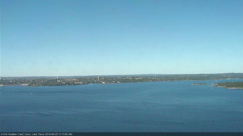 Lake Travis webcam, April 20, 2019 10:15 AM CT