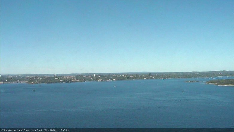 Lake Travis webcam, April 20, 2019 10:20 AM CT