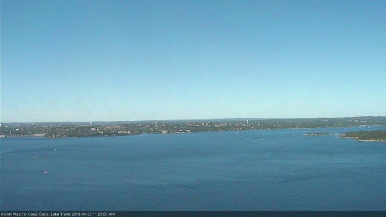 Lake Travis webcam, April 20, 2019 10:25 AM CT