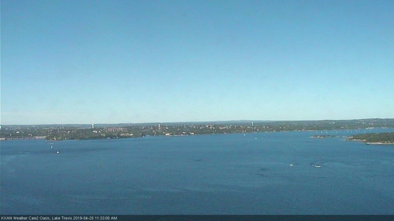 Lake Travis webcam, April 20, 2019 10:35 AM CT