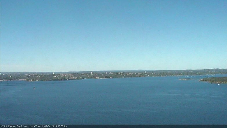 Lake Travis webcam, April 20, 2019 10:40 AM CT