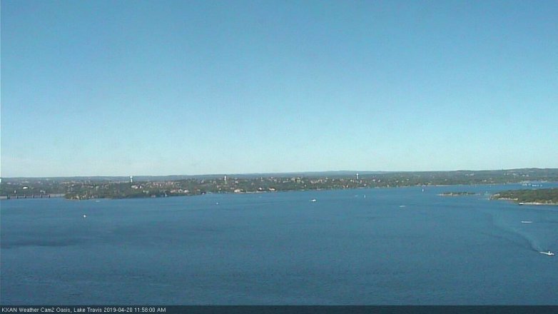 Lake Travis webcam, April 20, 2019 11:00 AM CT