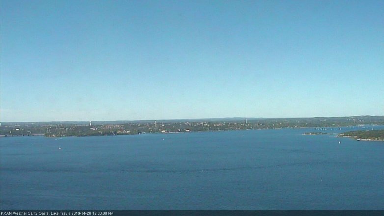 Lake Travis webcam, April 20, 2019 11:05 AM CT