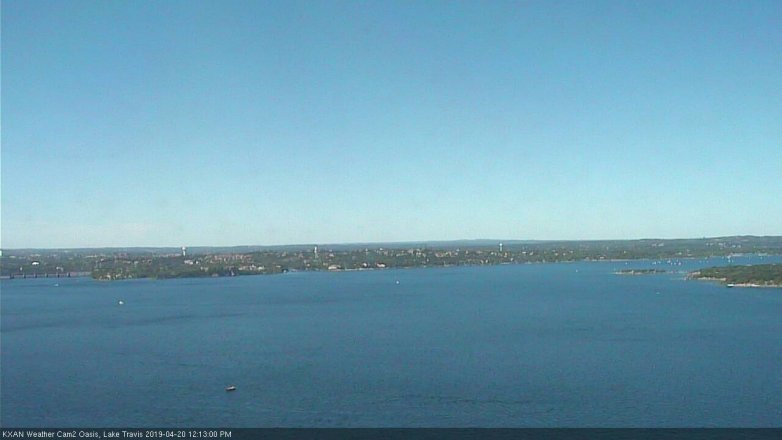 Lake Travis webcam, April 20, 2019 11:15 AM CT