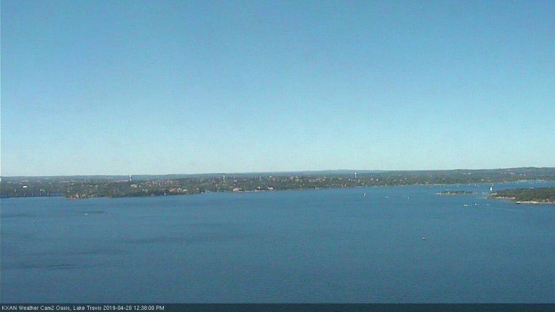Lake Travis webcam, April 20, 2019 11:40 AM CT