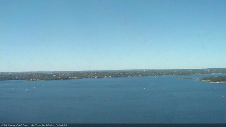Lake Travis webcam, April 20, 2019 11:50 AM CT