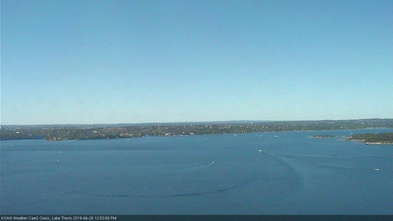 Lake Travis webcam, April 20, 2019 11:55 AM CT