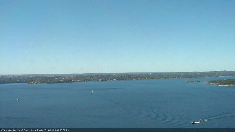 Lake Travis webcam, April 20, 2019 12:05 PM CT