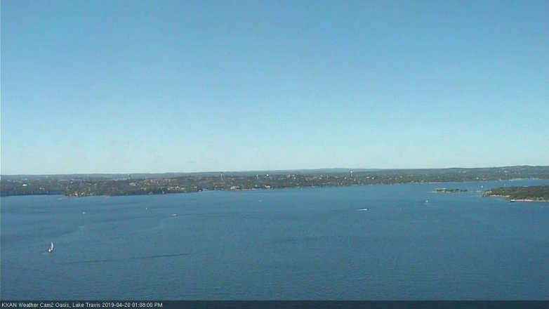 Lake Travis webcam, April 20, 2019 12:10 PM CT