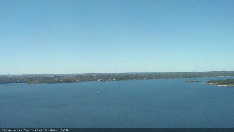 Lake Travis webcam, April 20, 2019 12:15 PM CT