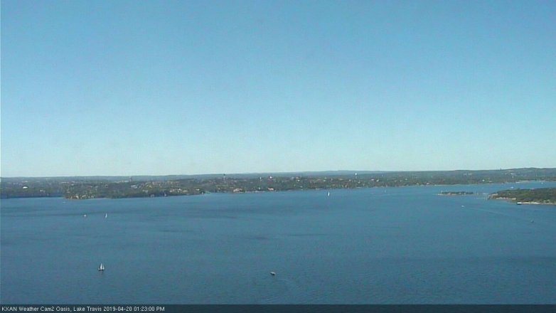 Lake Travis webcam, April 20, 2019 12:25 PM CT
