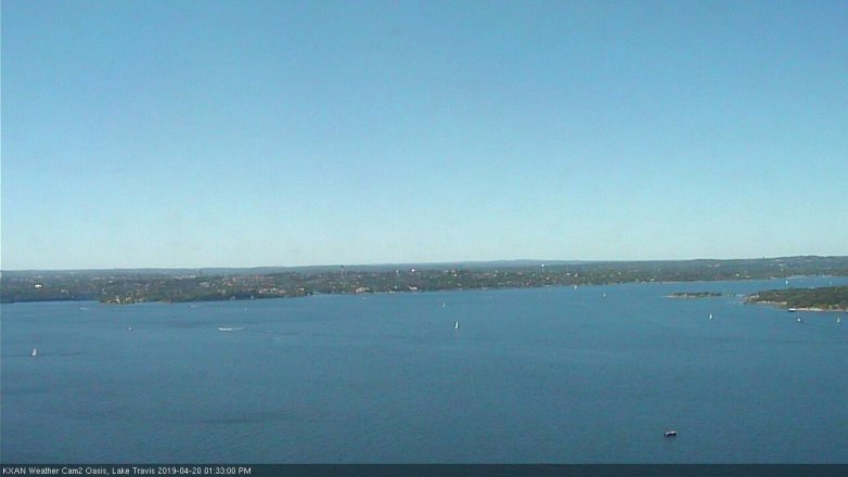Lake Travis webcam, April 20, 2019 12:35 PM CT