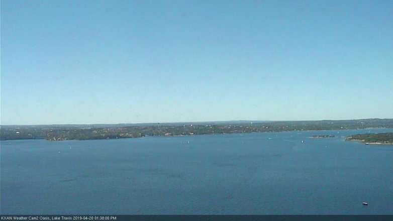 Lake Travis webcam, April 20, 2019 12:40 PM CT