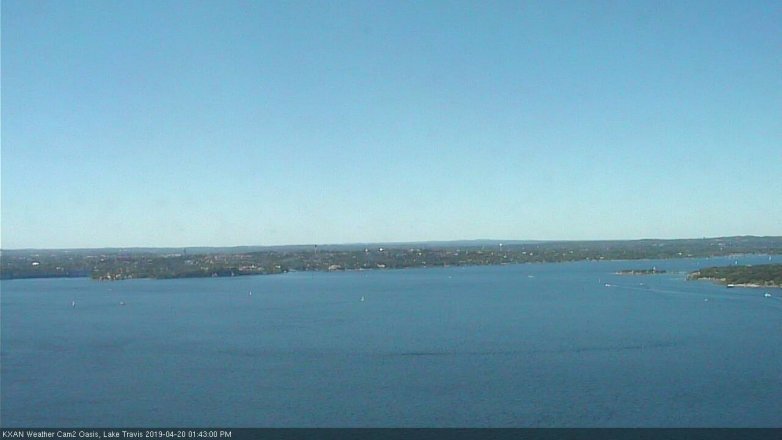 Lake Travis webcam, April 20, 2019 12:45 PM CT