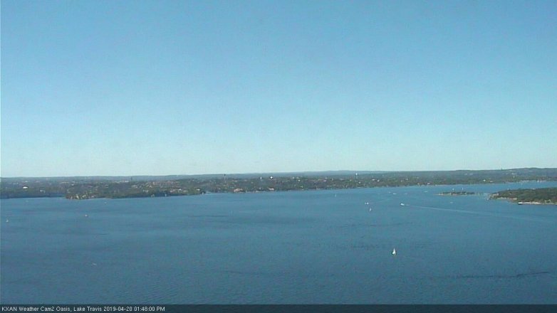 Lake Travis webcam, April 20, 2019 12:50 PM CT