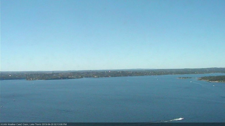Lake Travis webcam, April 20, 2019 1:15 PM CT