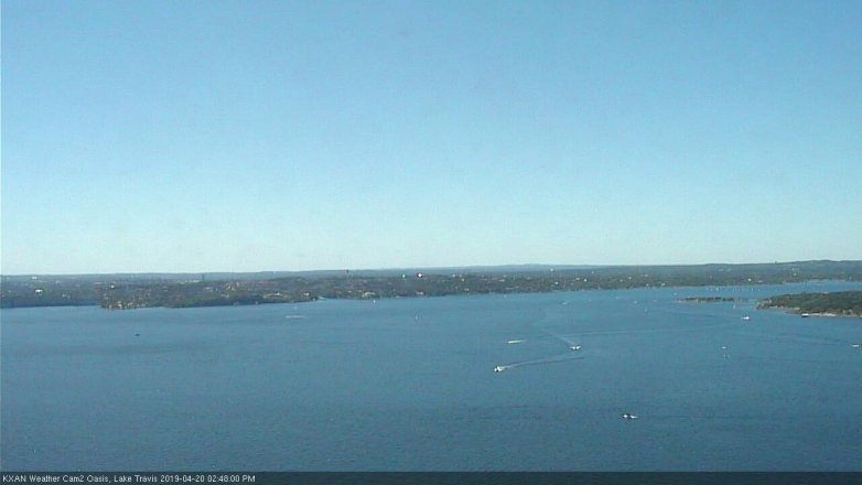 Lake Travis webcam, April 20, 2019 1:50 PM CT