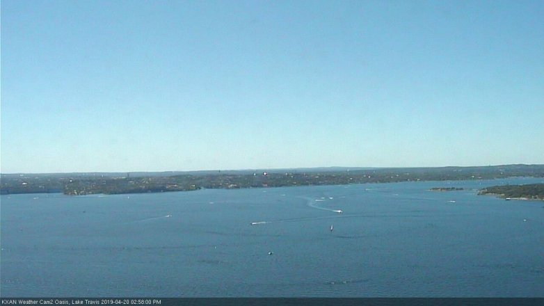 Lake Travis webcam, April 20, 2019 2:00 PM CT
