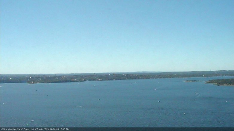 Lake Travis webcam, April 20, 2019 2:20 PM CT