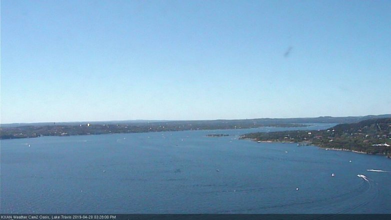 Lake Travis webcam, April 20, 2019 2:30 PM CT