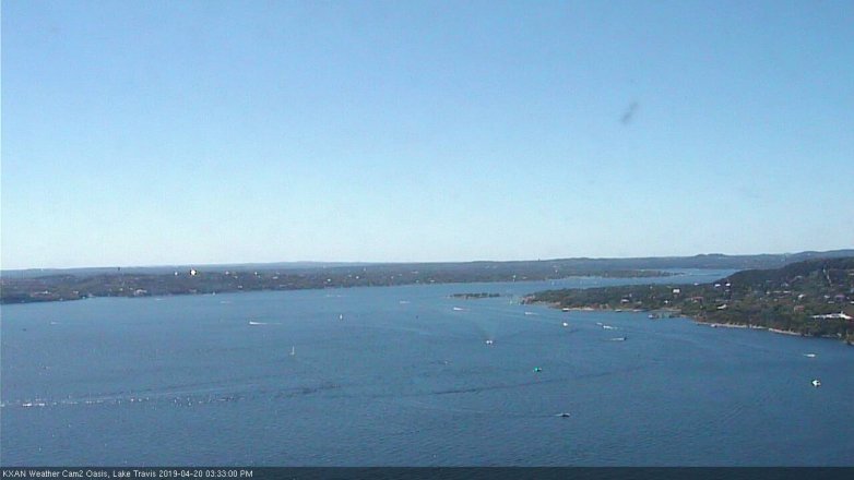 Lake Travis webcam, April 20, 2019 2:35 PM CT