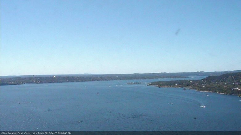 Lake Travis webcam, April 20, 2019 2:40 PM CT