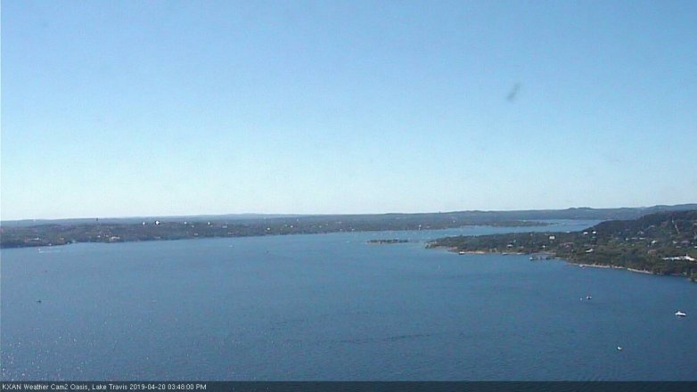 Lake Travis webcam, April 20, 2019 2:50 PM CT
