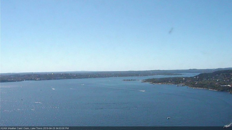 Lake Travis webcam, April 20, 2019 3:05 PM CT