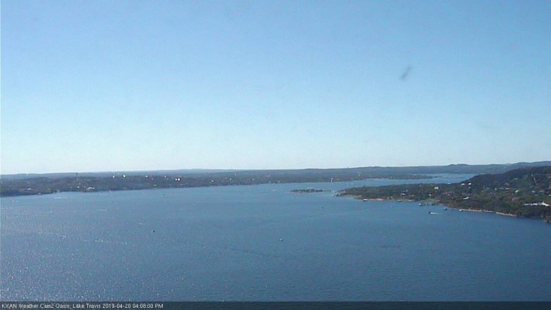 Lake Travis webcam, April 20, 2019 3:10 PM CT