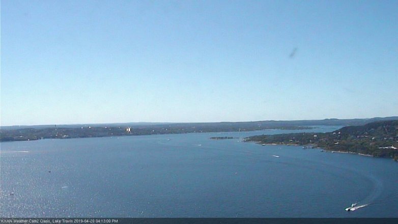 Lake Travis webcam, April 20, 2019 3:15 PM CT