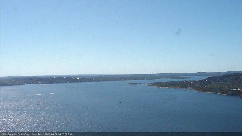 Lake Travis webcam, April 20, 2019 3:25 PM CT