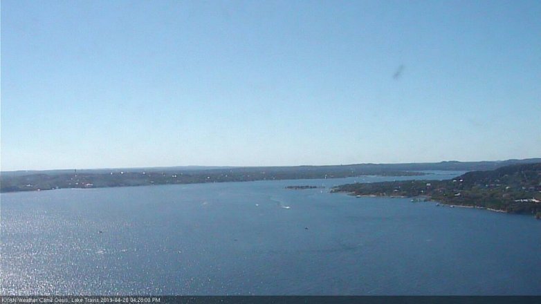 Lake Travis webcam, April 20, 2019 3:30 PM CT